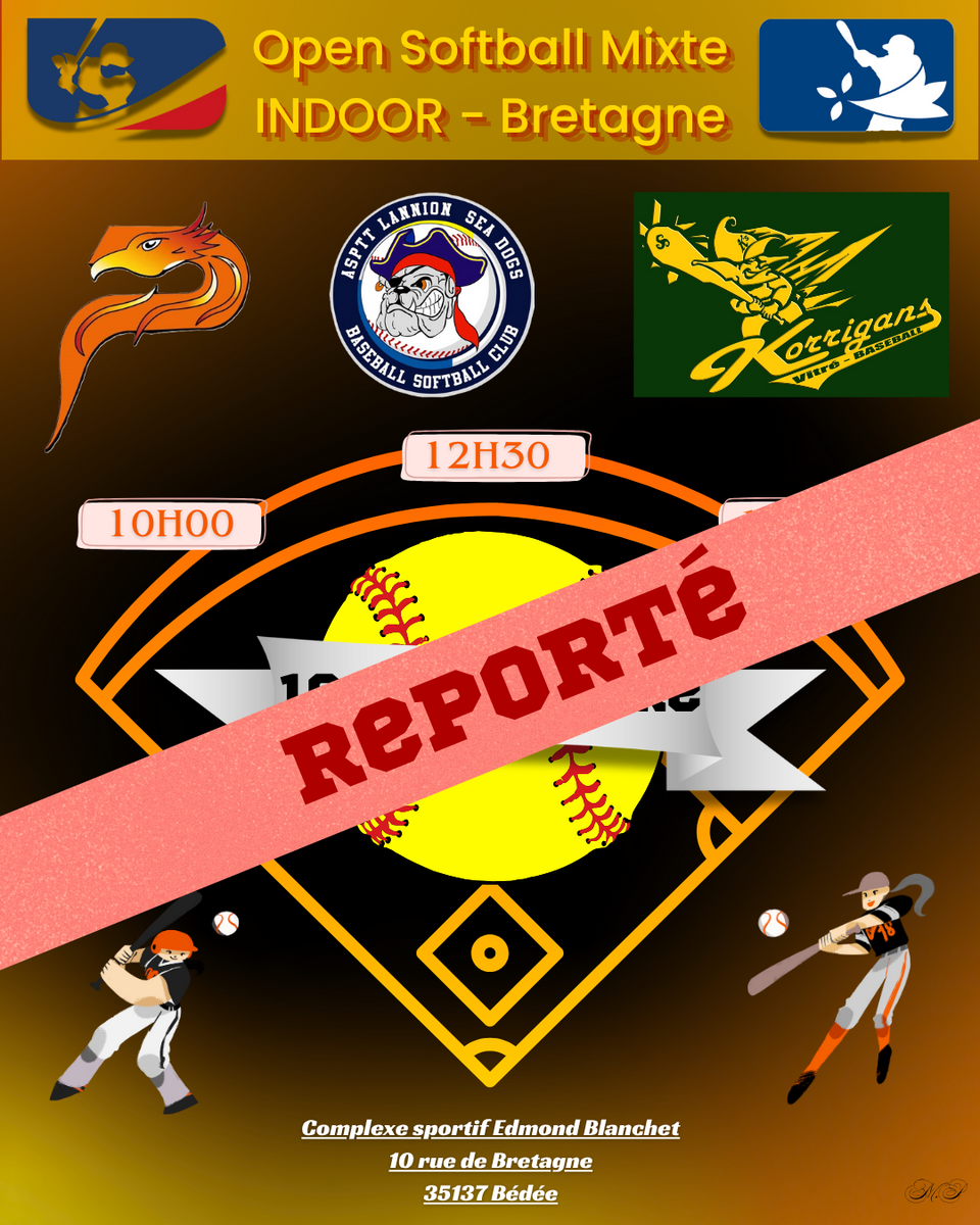 Journée 1 : Open INDOOR Bretagne - Softball