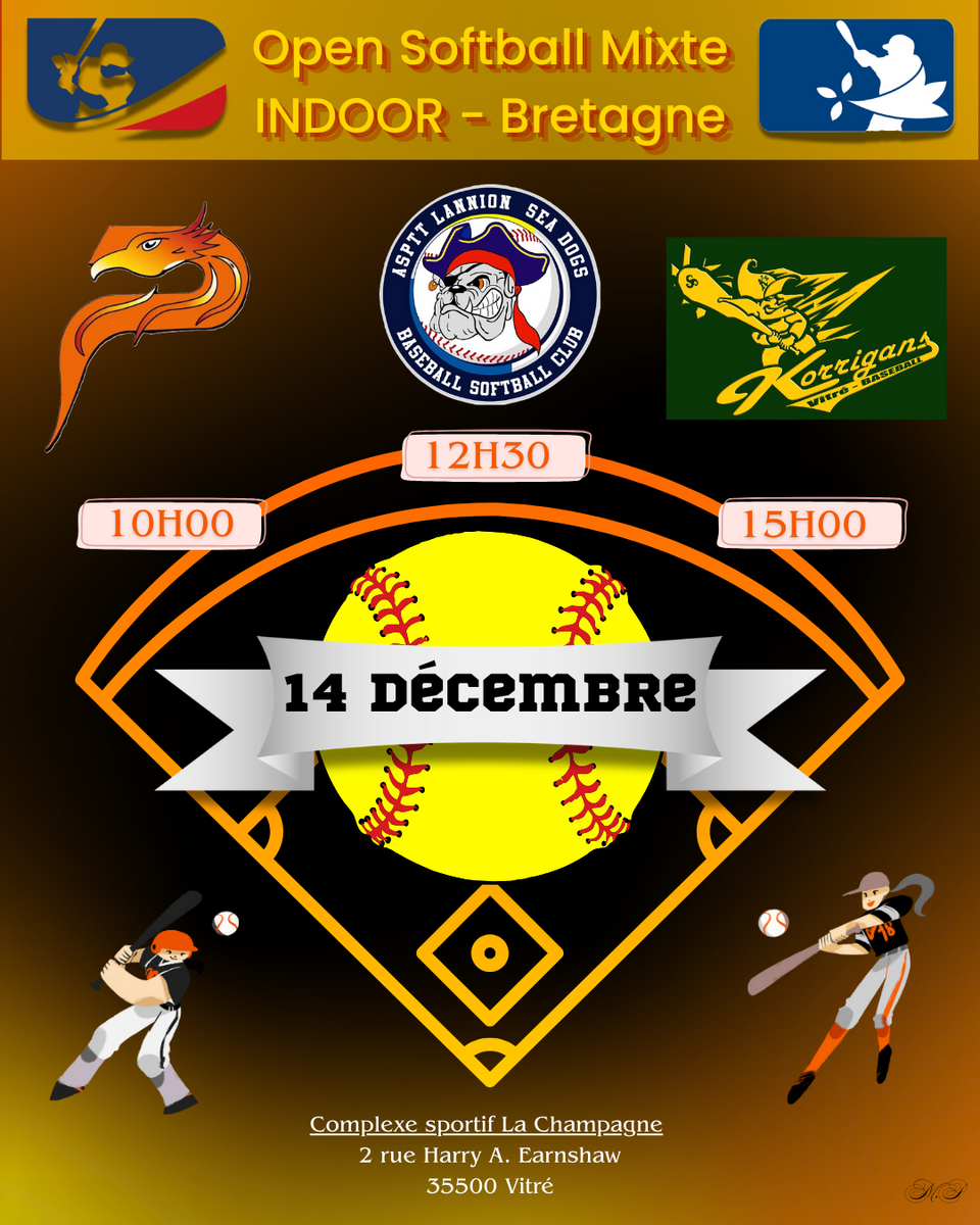 Journée 1 : Open INDOOR Bretagne - Softball (Report)