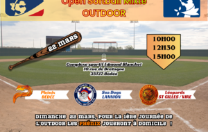Journée 1 : Open OUTDOOR Bretagne - Softball