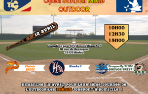 Journée 2 : Open OUTDOOR Bretagne - Softball