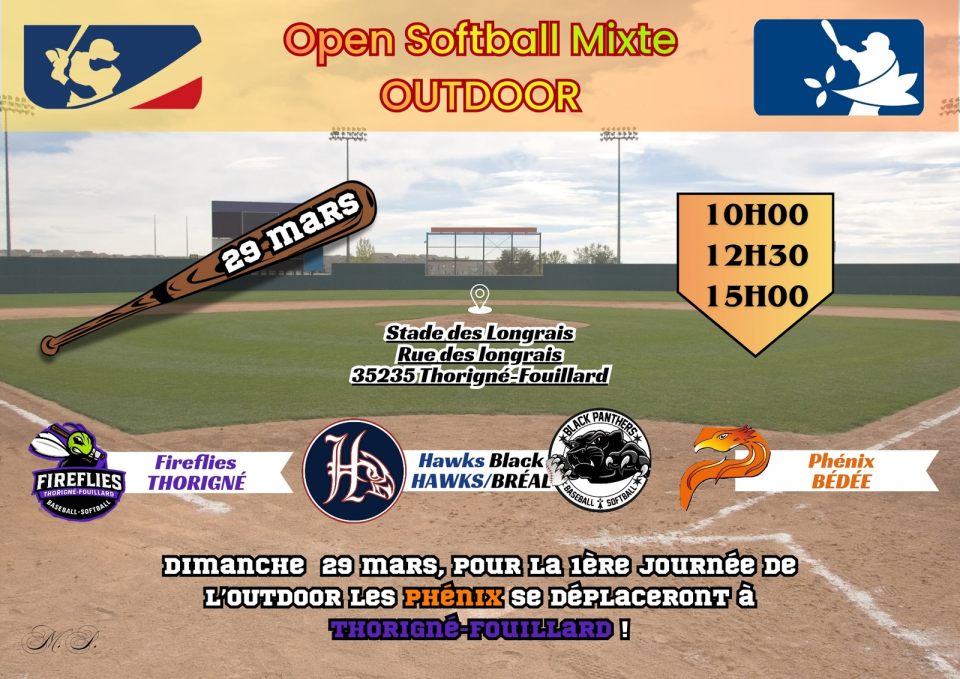 Journée 1 : Open OUTDOOR Bretagne - Softball