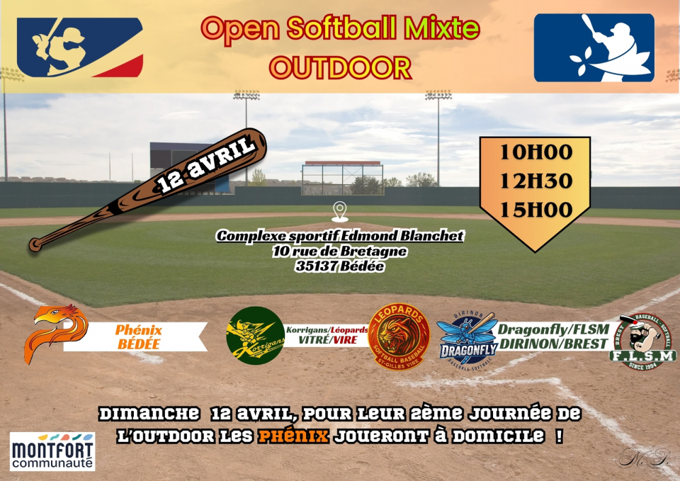 Journée 2 : Open OUTDOOR Bretagne - Softball