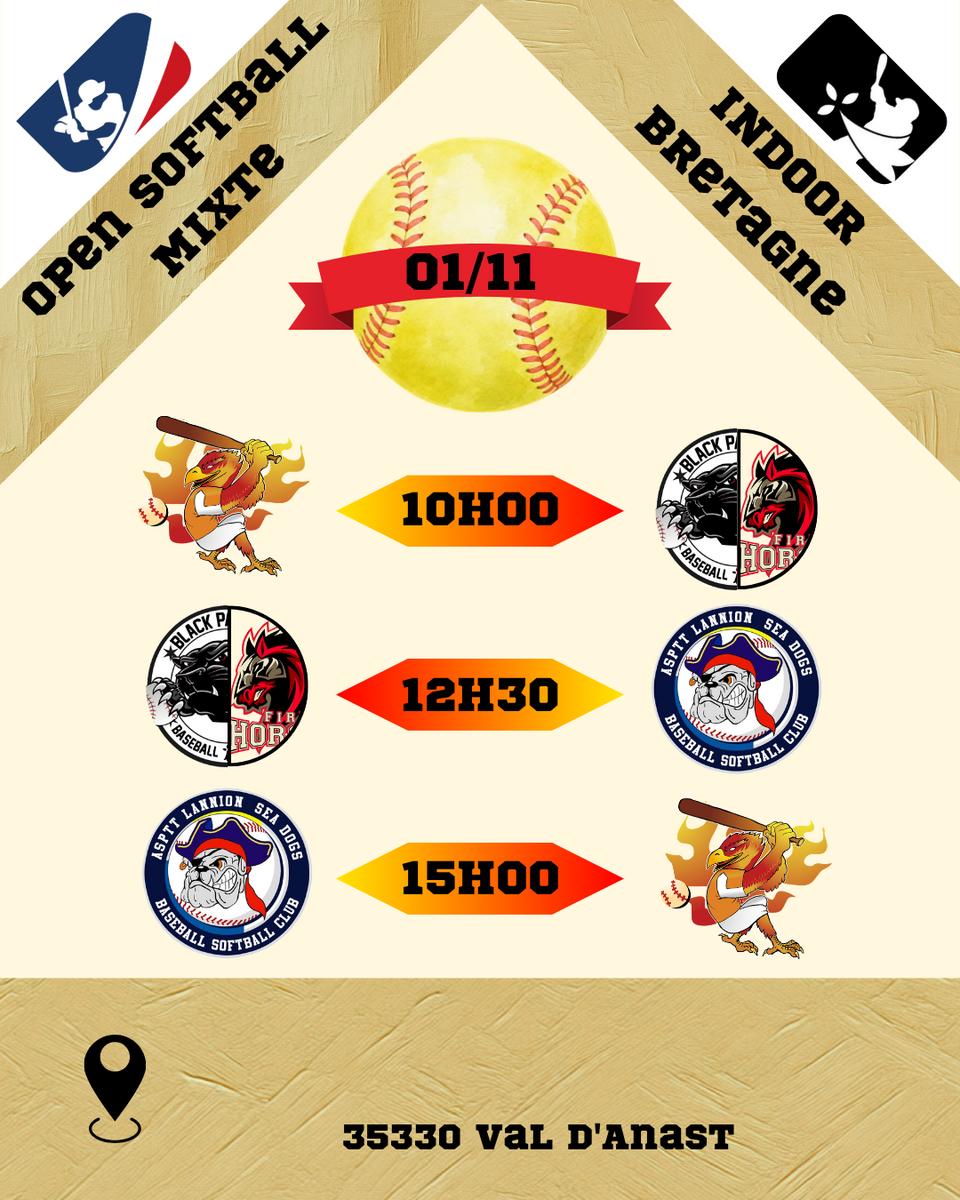 J3 - Open Softball Mixte INDOOR 2026-2027
